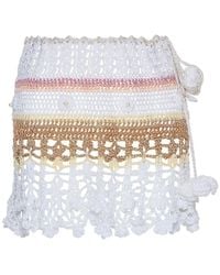 Andreeva - Vanilla Handmade Crochet Skirt - Lyst