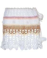 Andreeva - Vanilla Handmade Crochet Skirt - Lyst