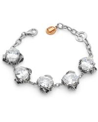 Unaloe - Coleus Ovalis Sterling Bracelet With Clear Cubic Zirconia – Timeless Jewelry - Lyst