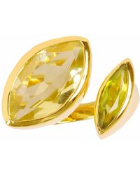 Neola Design - Celestine Cocktail Ring Citrine & Peridot - Lyst