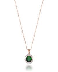 BY EDA DOGAN - Emerald Stone Pendant Necklace - Lyst