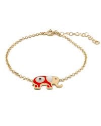 Ebru Jewelry - Wishful Elephant & Evil Eye Enamel Chain Bracelet - Lyst
