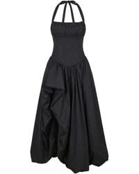 Modenaire - Halter Corset Maxi Dress With Sculpted Bodice - Lyst