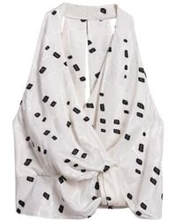 Nocturne - Printed Halter Blouse - Lyst