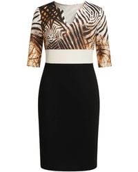 Conquista - Elegant Contrast Safari Dress — Timeless Style With A Modern Edge - Lyst
