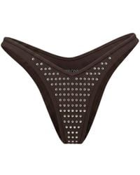 Veroni Swim - Gia V-Cut Studded Bikini Bottom - Lyst