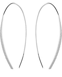 Kaizarin - Sterling Diamond Cut Tapered Bar Pull Through Earrings - Lyst
