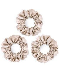 Silk Works - Neutrals Caramel Large Scrunchies - Lyst