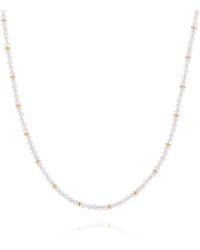 Nellou Jewellery - Rose Quartz Orbit Necklace - Lyst