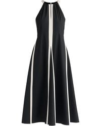 Paisie - Contrast Details Halterneck Midi Dress - Lyst