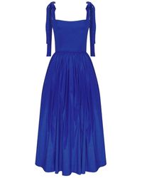 NAZLI CEREN - Sibby Midi Dress In Bleu - Lyst