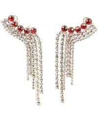Addicted - Neutrals Ilizia Earrings With Crystals & Rhinestone Cascades - Lyst