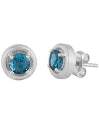 Moon London - London Topaz Sterling Stud Earrings - Lyst