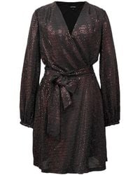 Smart and Joy - Wrap Effect Glitter Dress - Lyst
