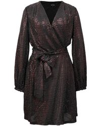 Smart and Joy - Wrap Effect Glitter Dress - Lyst