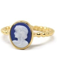 Vintouch Italy - Ginevra Mini Cameo Stacking Ring - Lyst