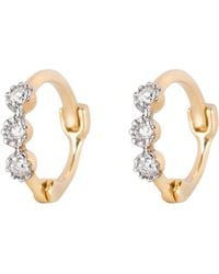 Zohreh - Mini Diamond Trilogy Huggie Hoop Earring Pair 9K - Lyst