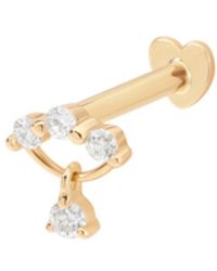 Vanhi - 14K Solid Freda Lab-Grown Diamond Flat Back Stud - Lyst