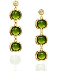 Unaloe - Dangle Earrings Plated– Timeless Elegance With Three Crystal - Lyst