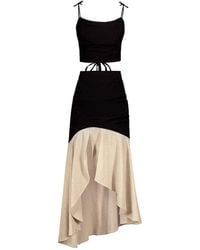 ALINA CERNĂTESCU - Neutrals Merzouga & Holiday Cocktail Corset Top & Midi Skirt Set - Lyst