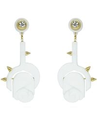 Gissa Bicalho - Handmade Acrylic Earring Rose Pendant - Lyst