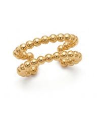 Zahav Jewelry - 14K Solid Double Row Beaded Ear Cuff - Lyst