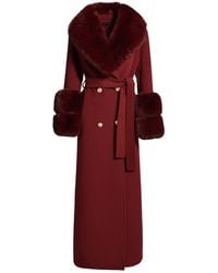 Hortons England - Mayfair Burgundy Cashmere Coat - Lyst