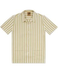 Gresham Blake - Neutrals Ecru Stripe Bowling Shirt - Lyst