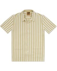 Gresham Blake - Neutrals Ecru Stripe Bowling Shirt - Lyst
