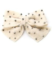 ADIBA - Neutrals Adina Handmade Hair Bow - Lyst