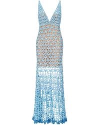 Andreeva - Metallic Iris Handmade Crochet Dress - Lyst