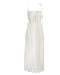 Sofia Tsereteli - Striped Patterned Linen Dress - Lyst