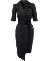 concept A trois - Asymmetric Wrap Blazer Dress - Lyst