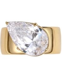 Onewildone - A Wonderful Thing Tilted Pear Cigar Band Ring - Lyst