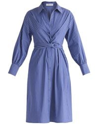 Paisie - Striped Shirt Dress With Waist Tie - Lyst