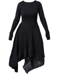 Metamorph - Dress With Pleated Chiffon Layer - Lyst