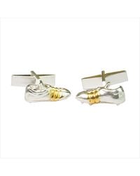 Simon Kemp Jewellers - Football Soccer Boot Cufflinks Eighteen Carat On Sold Sterling Recycled - Lyst