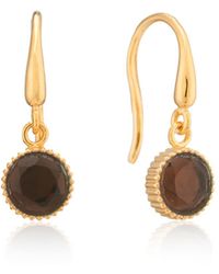 Auree - Barcelona November Birthstone Hook Earrings Smokey Quartz - Lyst