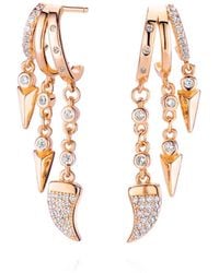 Aaria London - Cairo Stacked Triple Hoop Illusion Earrings - Lyst