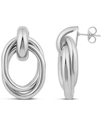 SHYMI - Twisted Oval Drop Earrings - Lyst