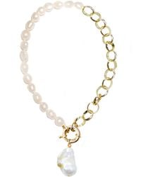 Adriana Pappas Designs - Pearl Drop Necklace - Lyst
