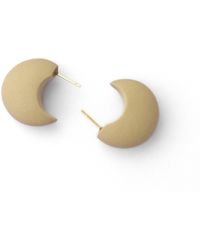 By Chavelli - Neutrals Chubby Huggie Hoops - Lyst
