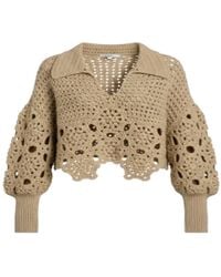Saachi - Floral Crochet Pullover Sweater - Lyst
