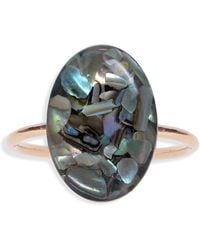 Kate Koel - Natural Abalone Shell Ring Ocean Statement Iridescent Cocktail Ring - Lyst