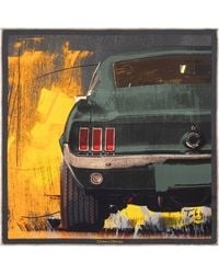 Otway & Orford - 'Muscle Car' Silk Pocket Square - Lyst