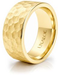 Unaloe - Elegant Plated Hammered French-Style Band For - Lyst