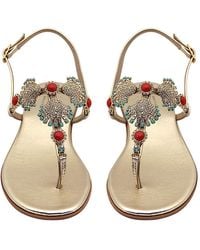 DAMAPREZIOSA - Venere Crystal-Embellished Jewel Sandal - Lyst
