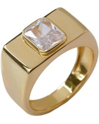 Argento Vivo - The Baguette Square Cocktail Ring - Lyst