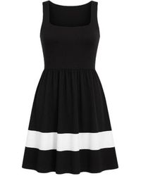 Conquista - Contrast Panel Detail Dress - Lyst
