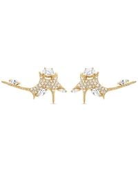 SALLY SKOUFIS - Natural Ear Climber With Made Cz Diamond Stimulant - Lyst